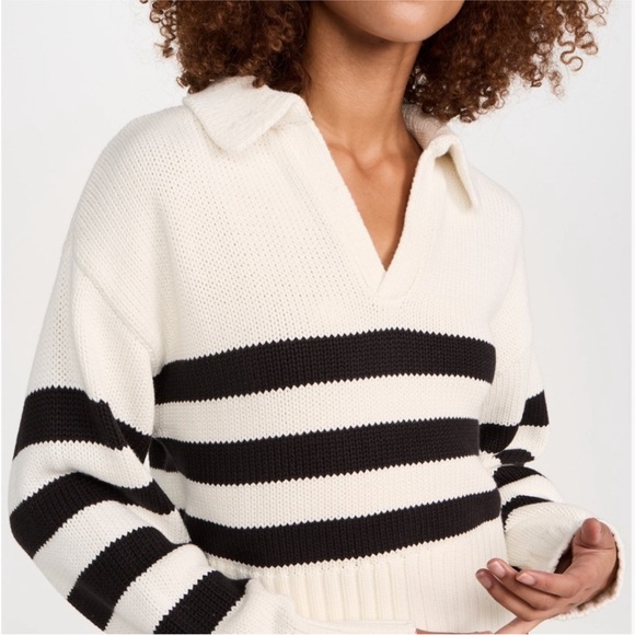 VELVET black stripe polo sweater - Picture 4 of 9